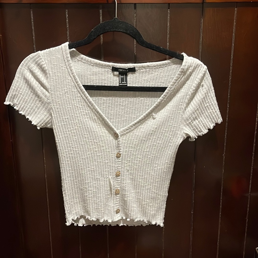 Gray button shirt from forever 21